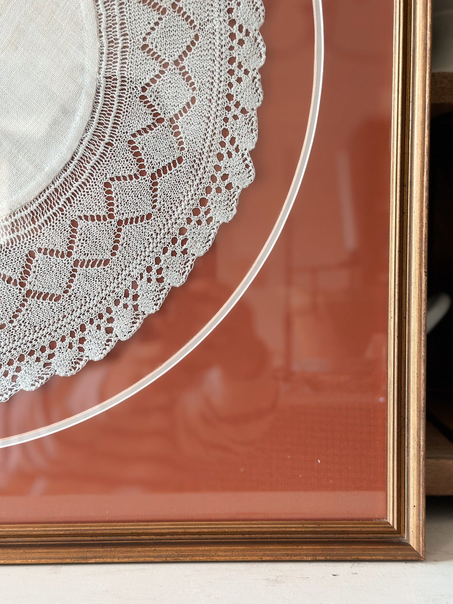 Beautifully Framed and Matted Vintage Doily