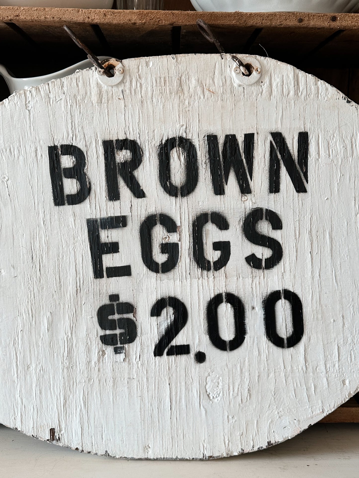 Authentic Old Double Sided Egg Sign