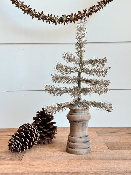 Vintage Spindle Tinsel Tree