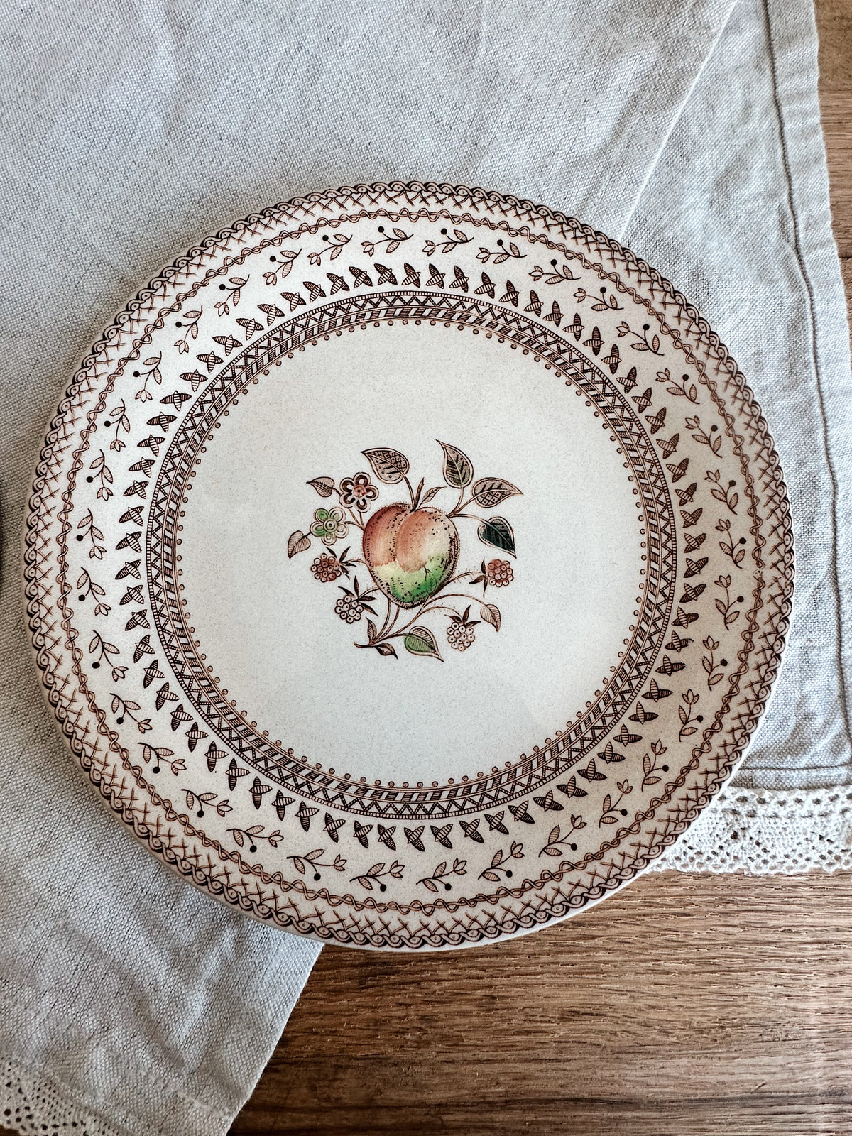 Pair of Vintage Johnson Bros “Fruit Sampler” Dessert Plates