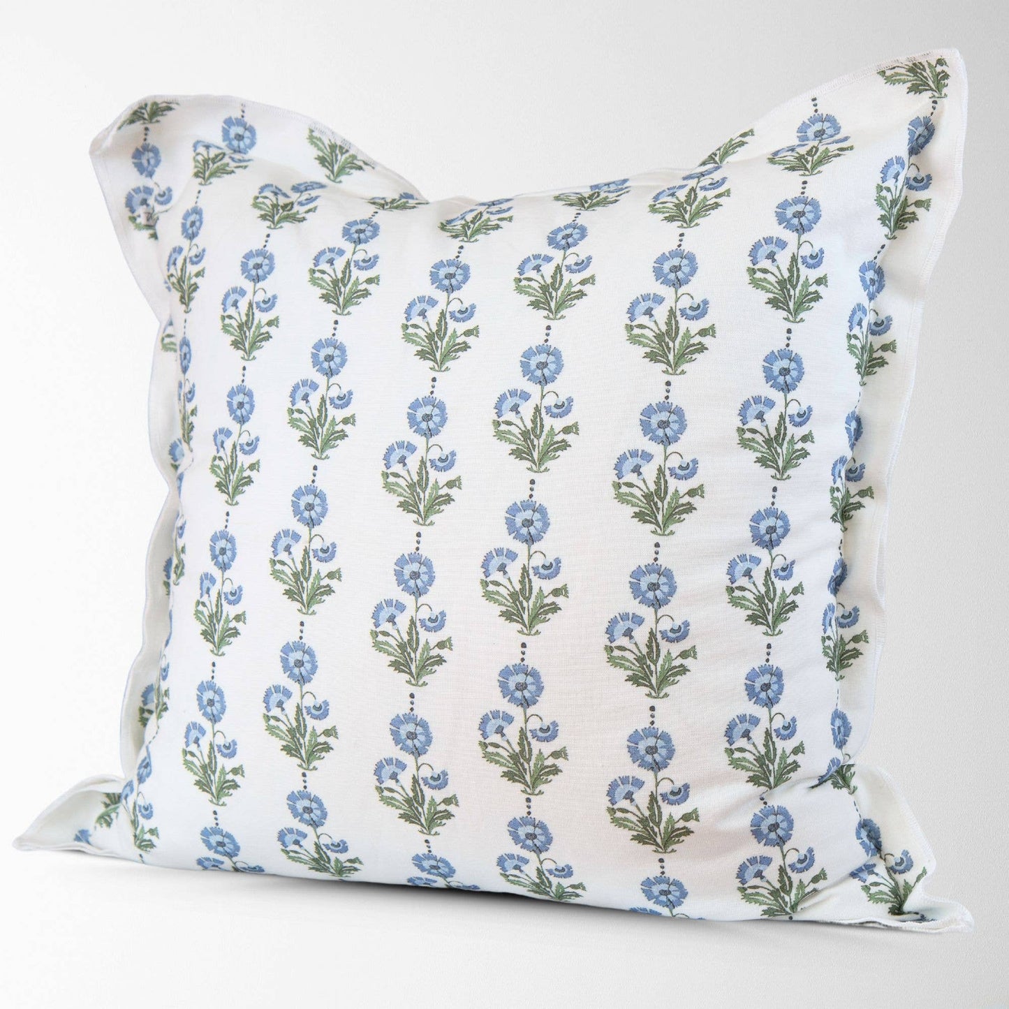 Amalthea Block Print Pillow Cover in Blue