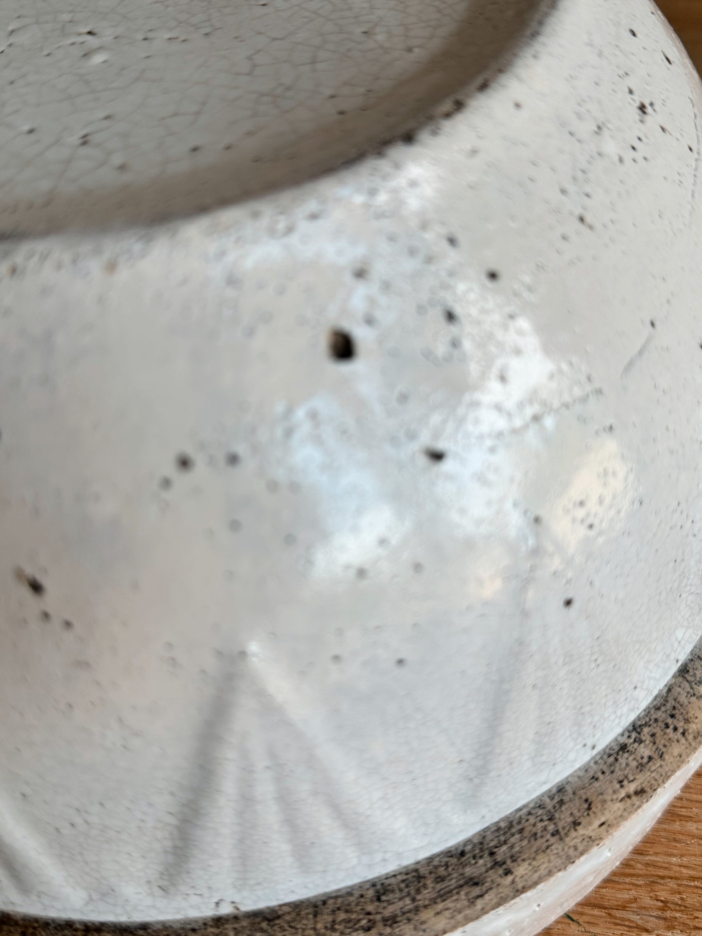 Large Vintage Picket Fence Stoneware Bowl