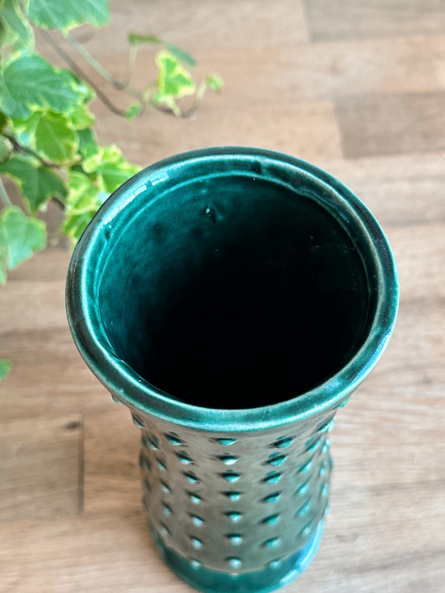 Vintage Hobnail Pottery Vase