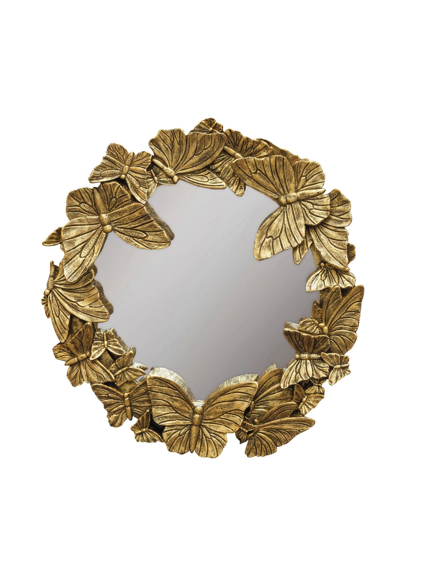 Antique Gold Butterfly Mirror