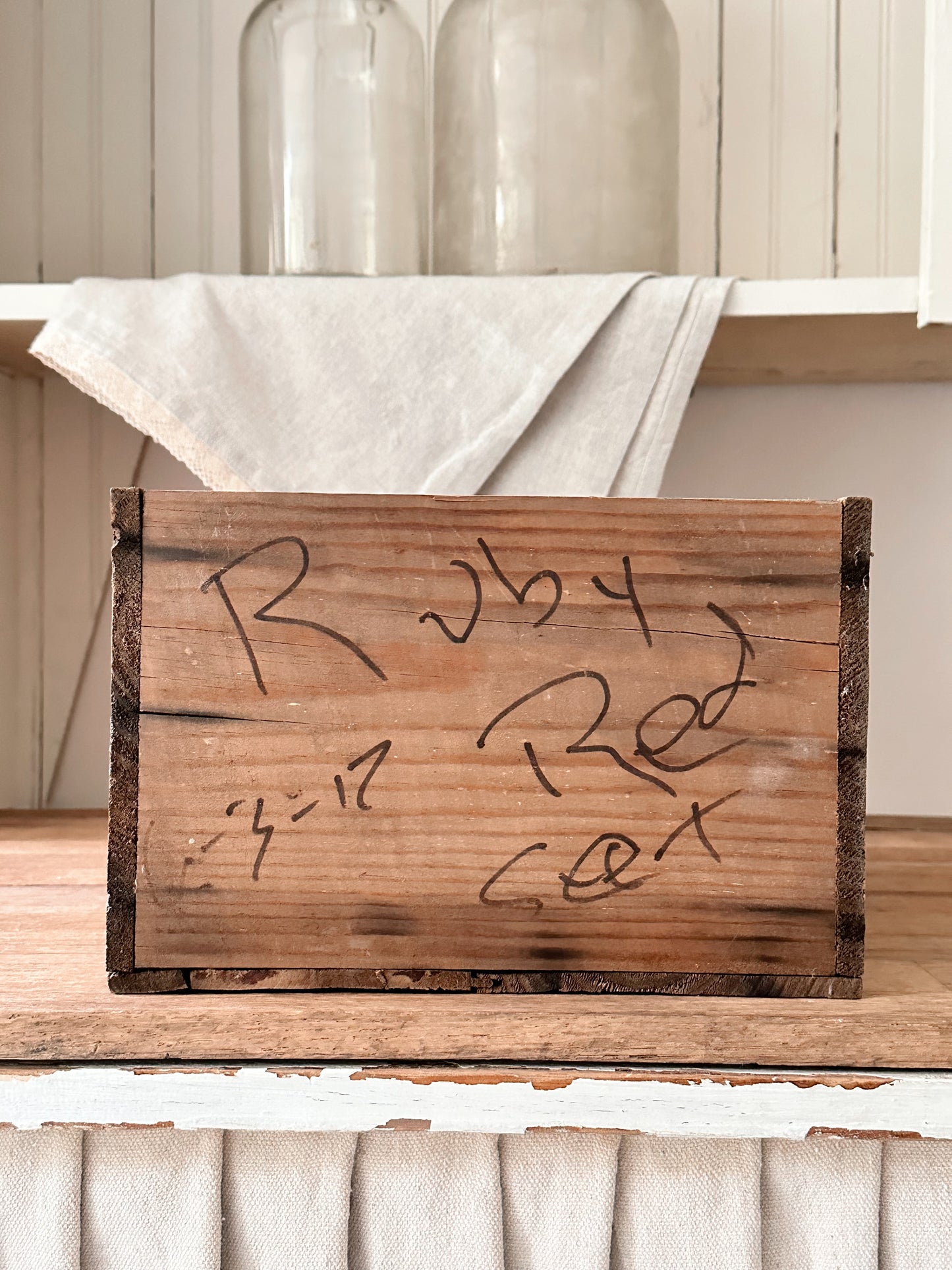 Vintage Wood Bordeaux Crate