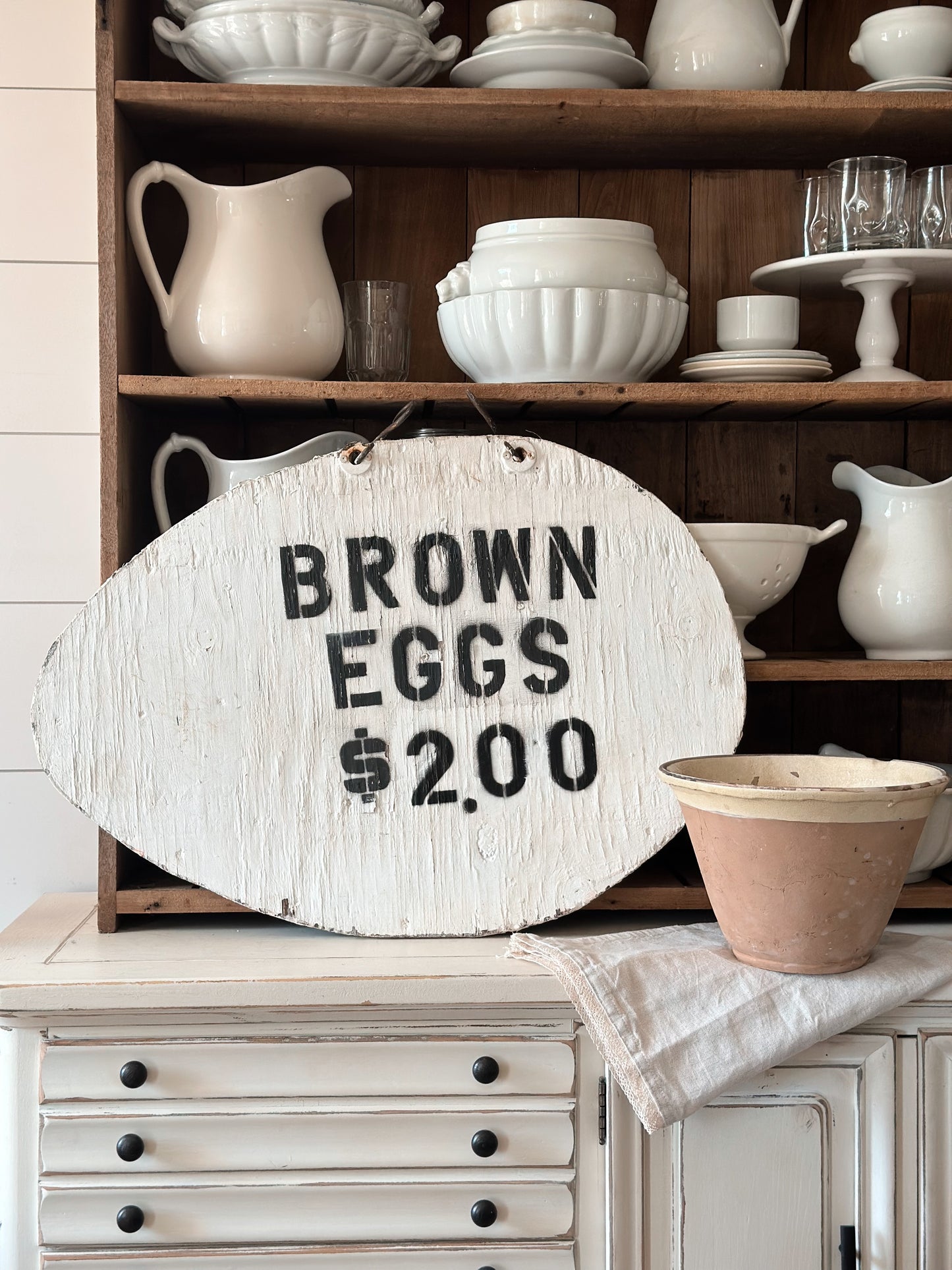 Authentic Old Double Sided Egg Sign