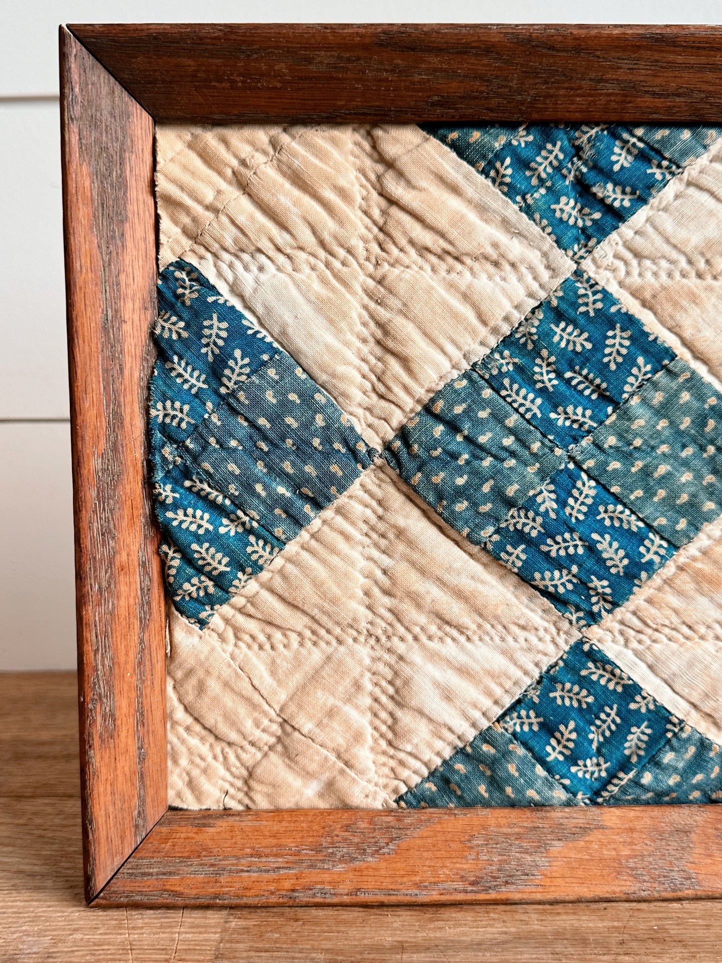 Framed Vintage Quilt Remnant