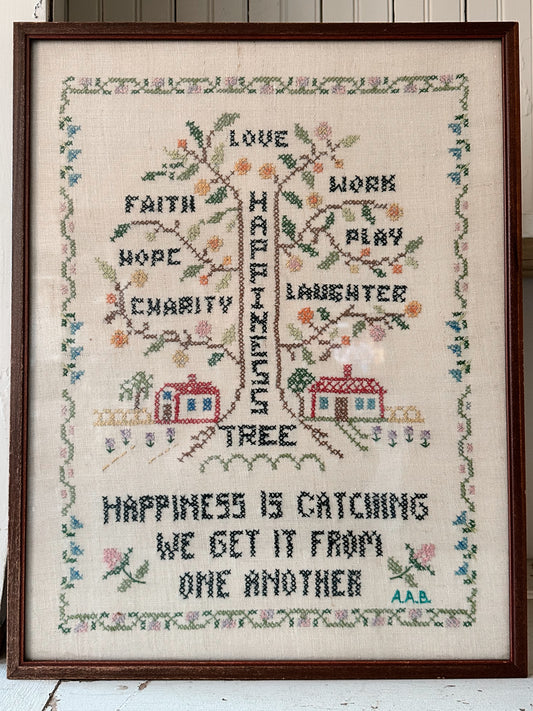Vintage Framed Sampler