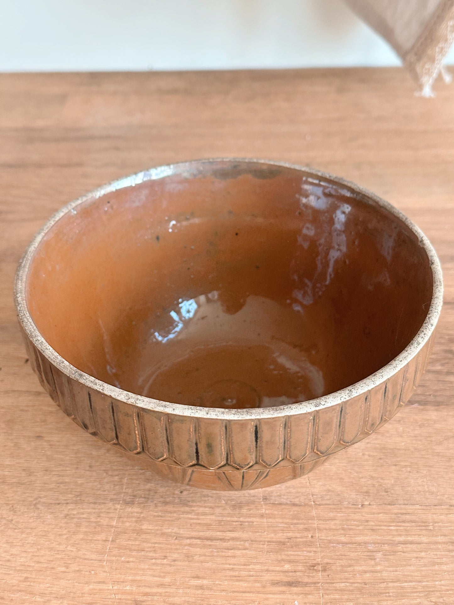 Small Vintage Picket Fence Stoneware Bowl