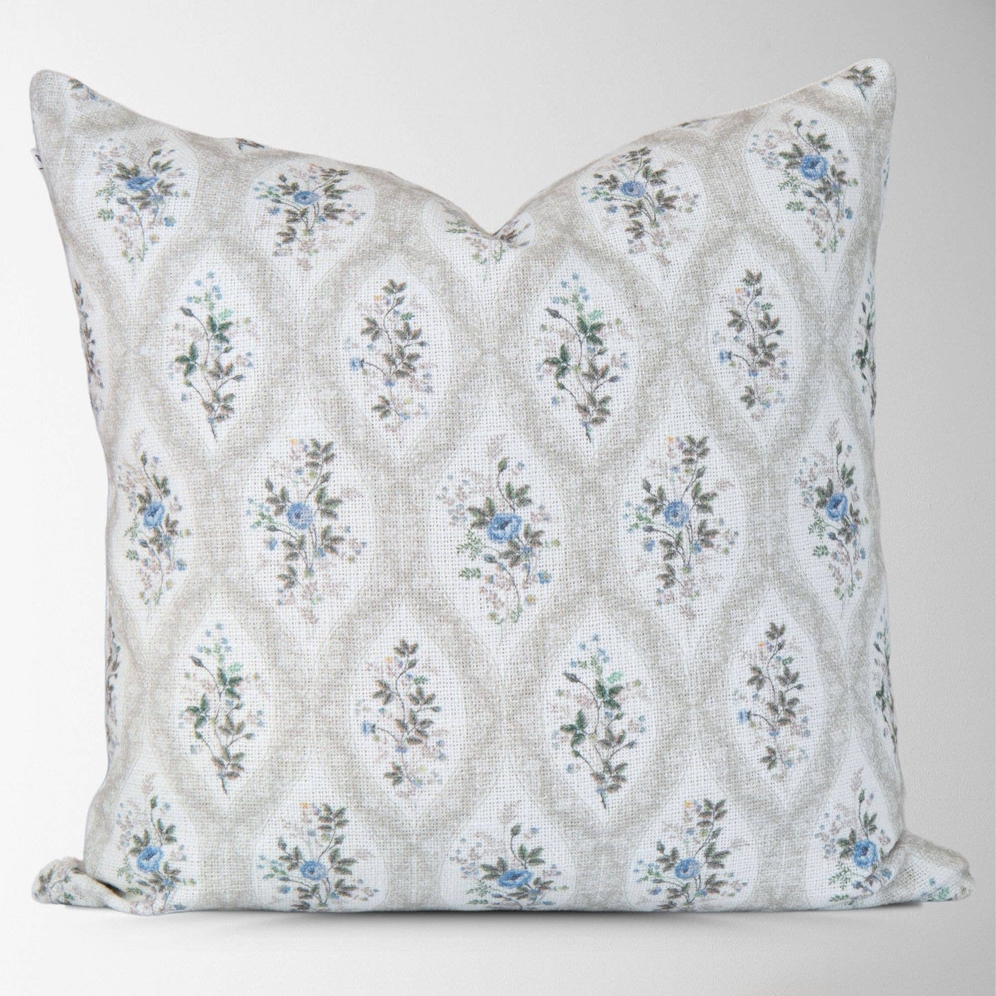 Grace Rose Bouquet Pillow Cover in Silver