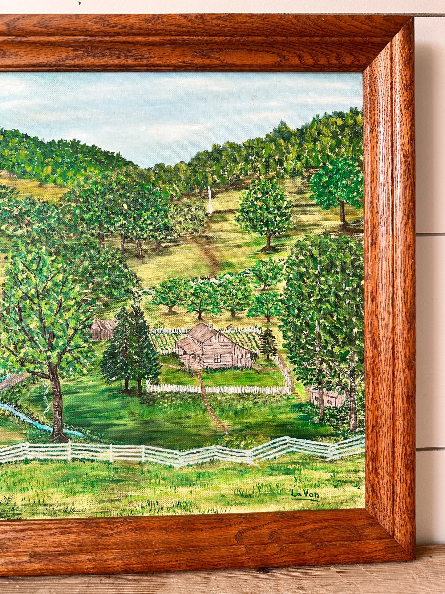 Vintage Framed Home In The Mountains Painting
