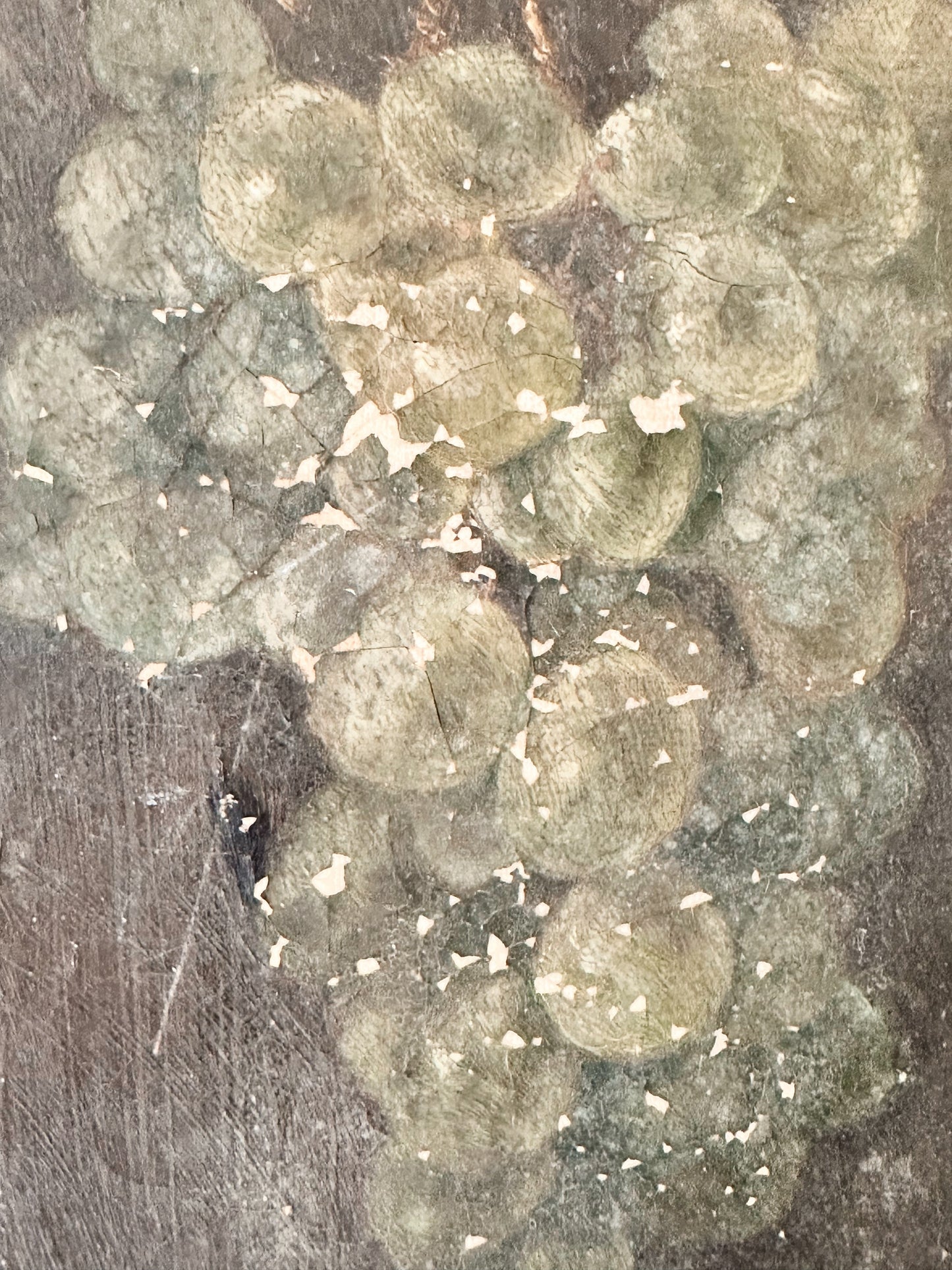 Original Antique Moody Painting of Grapes, Signed & Dated