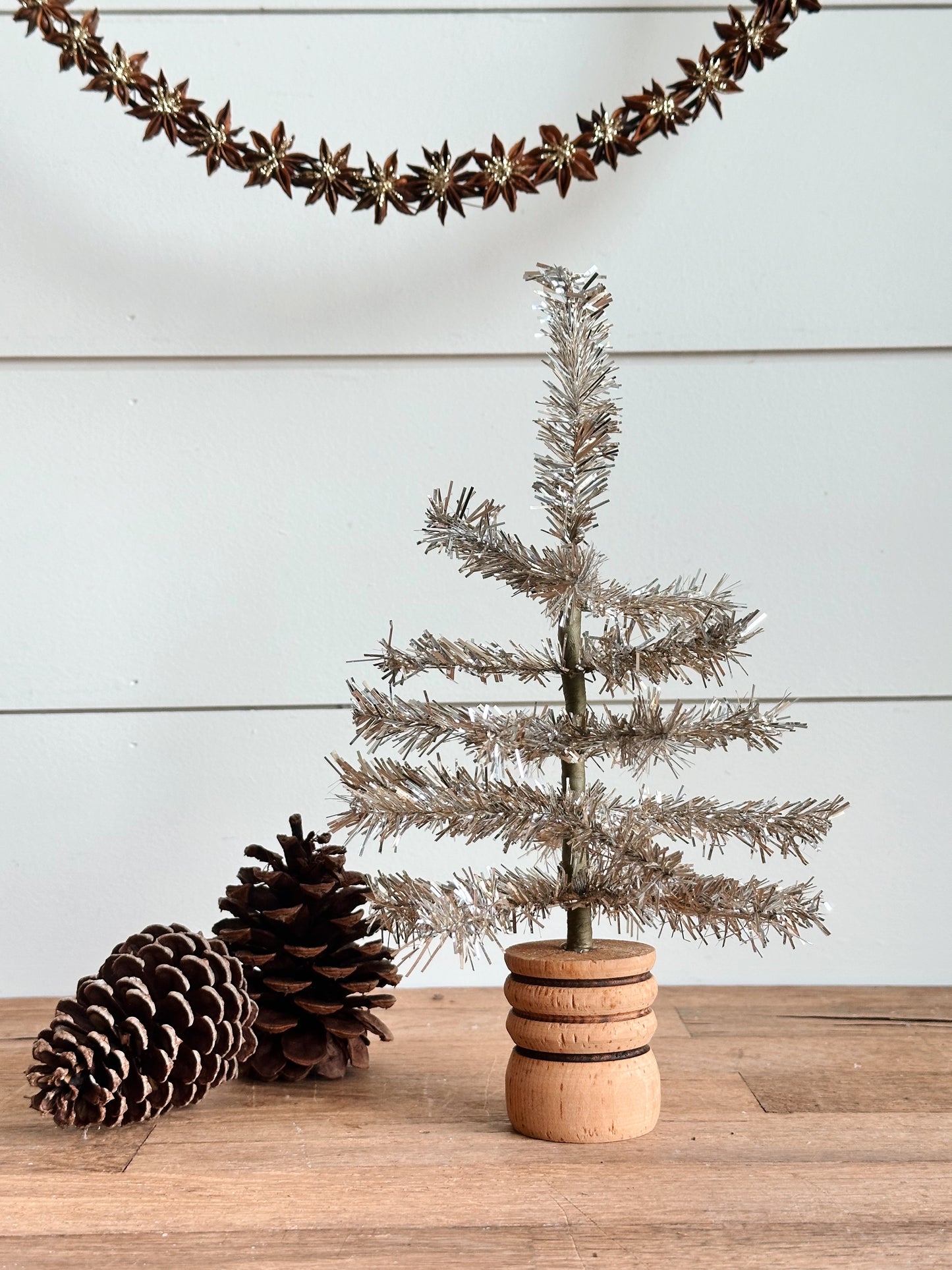 Vintage Spindle Tinsel Tree
