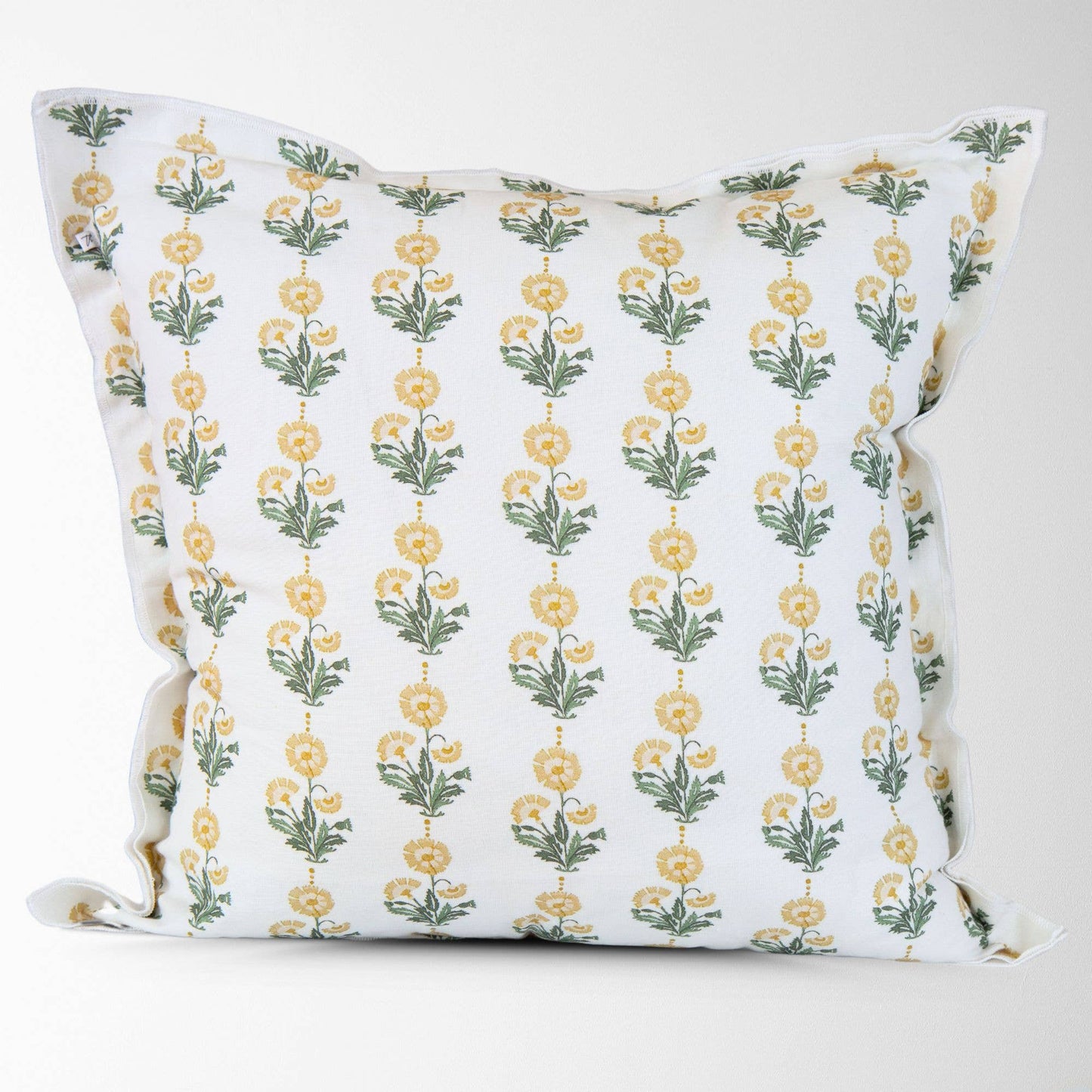 Amalthea Block Print Pillow Cover in Yellow