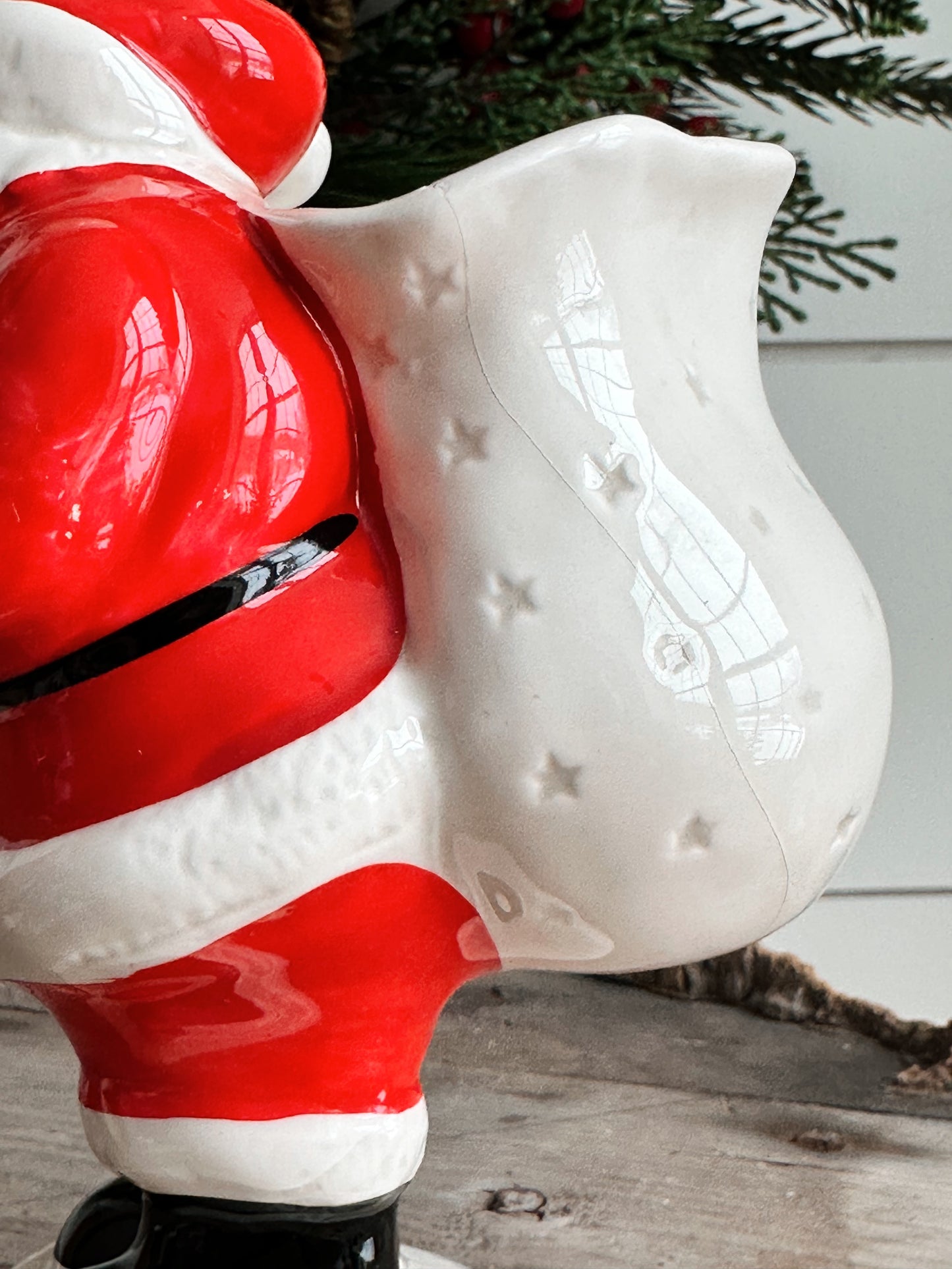 Vintage Fitz & Floyd Santa Vase