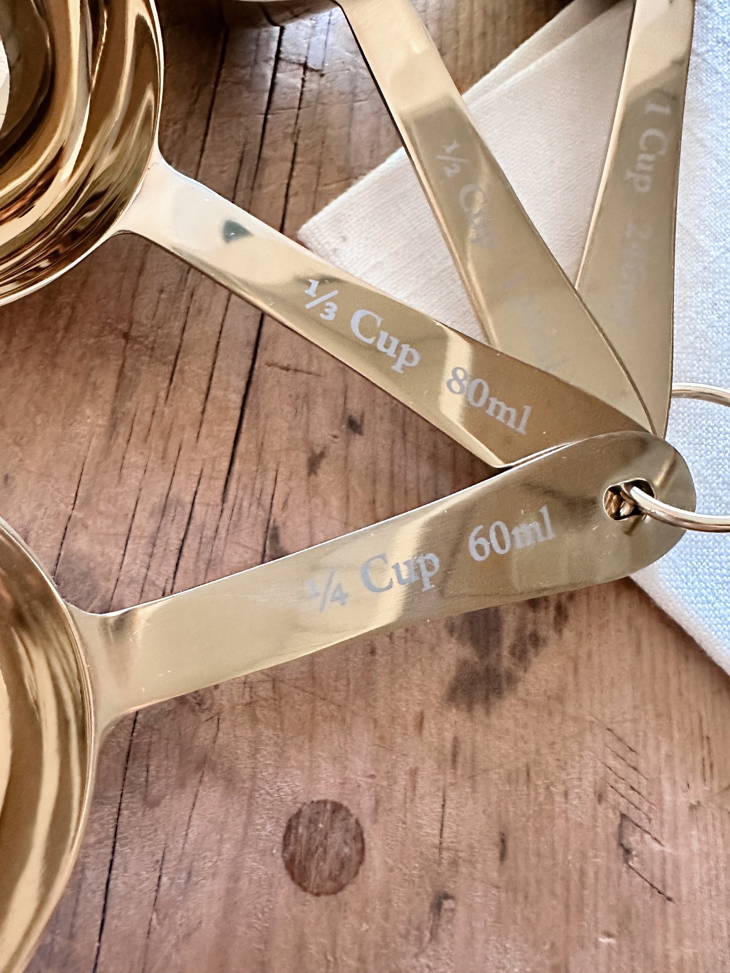 Gold Measuring Cups Set of 4