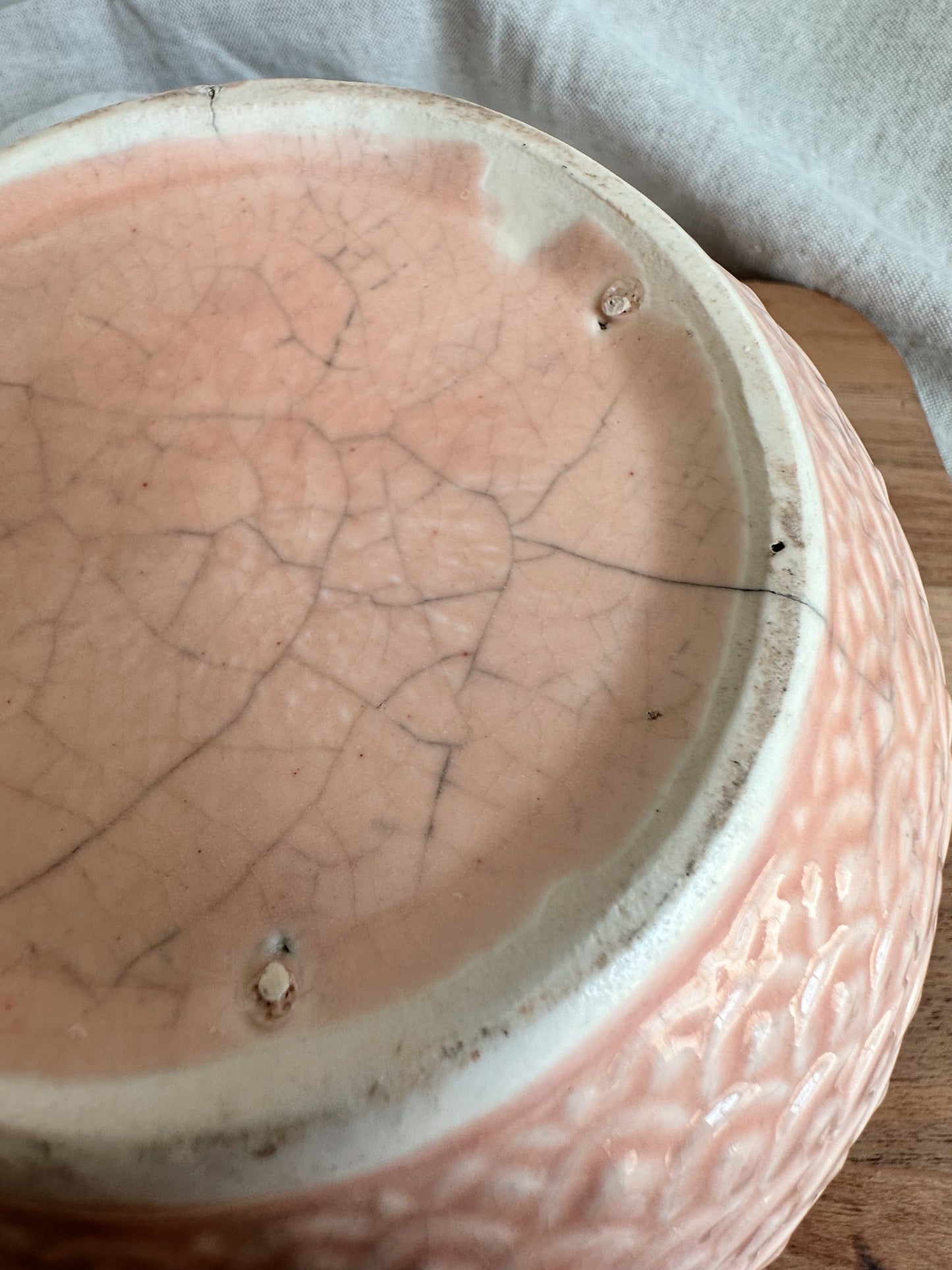 Darling Vintage Pink Stoneware Bowl