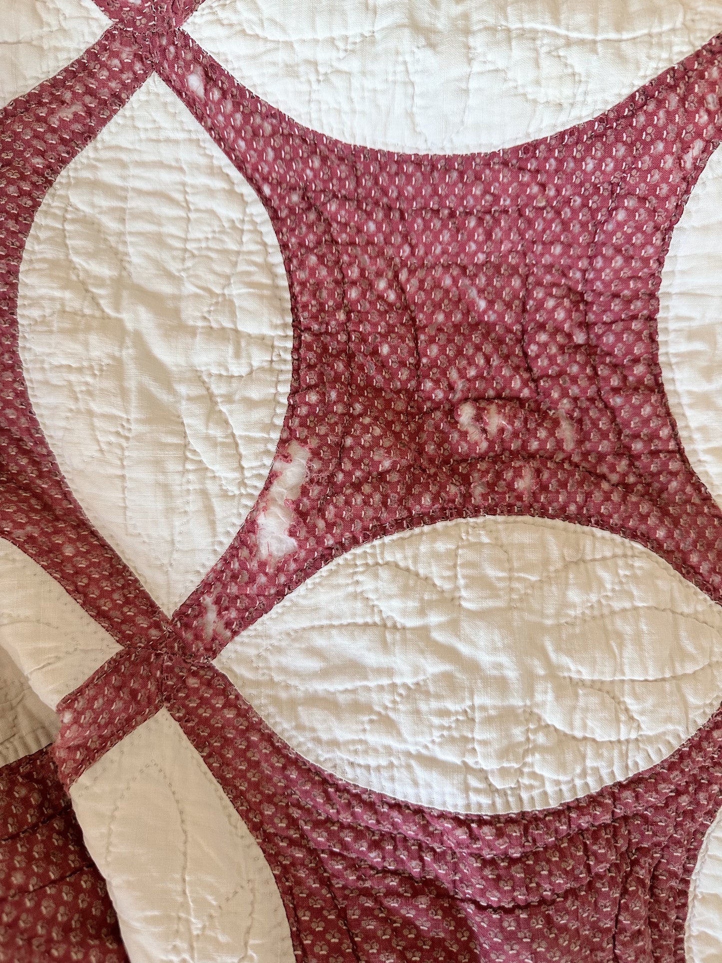 Vintage Hand Stitched Quilt, Rob Peter to Pay Paul Design