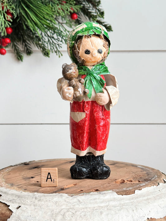 Vintage Paper Mache Boy