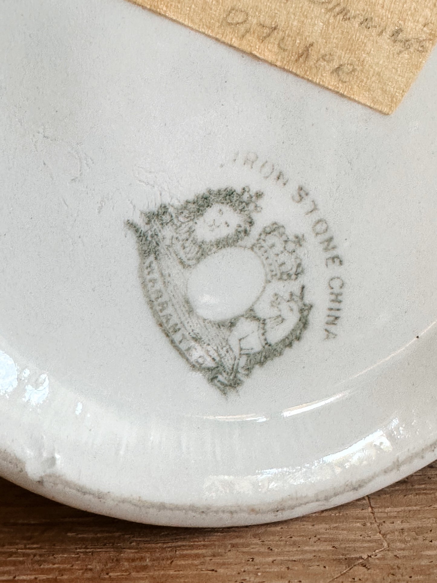 Vintage Ironstone Milk Pitcher (with special note on the bottom)