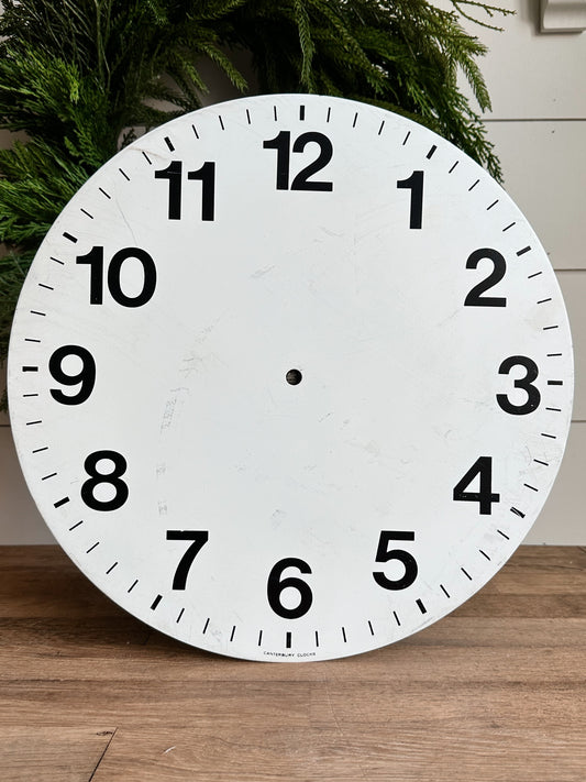 Large Vintage Canterbury Clock Face