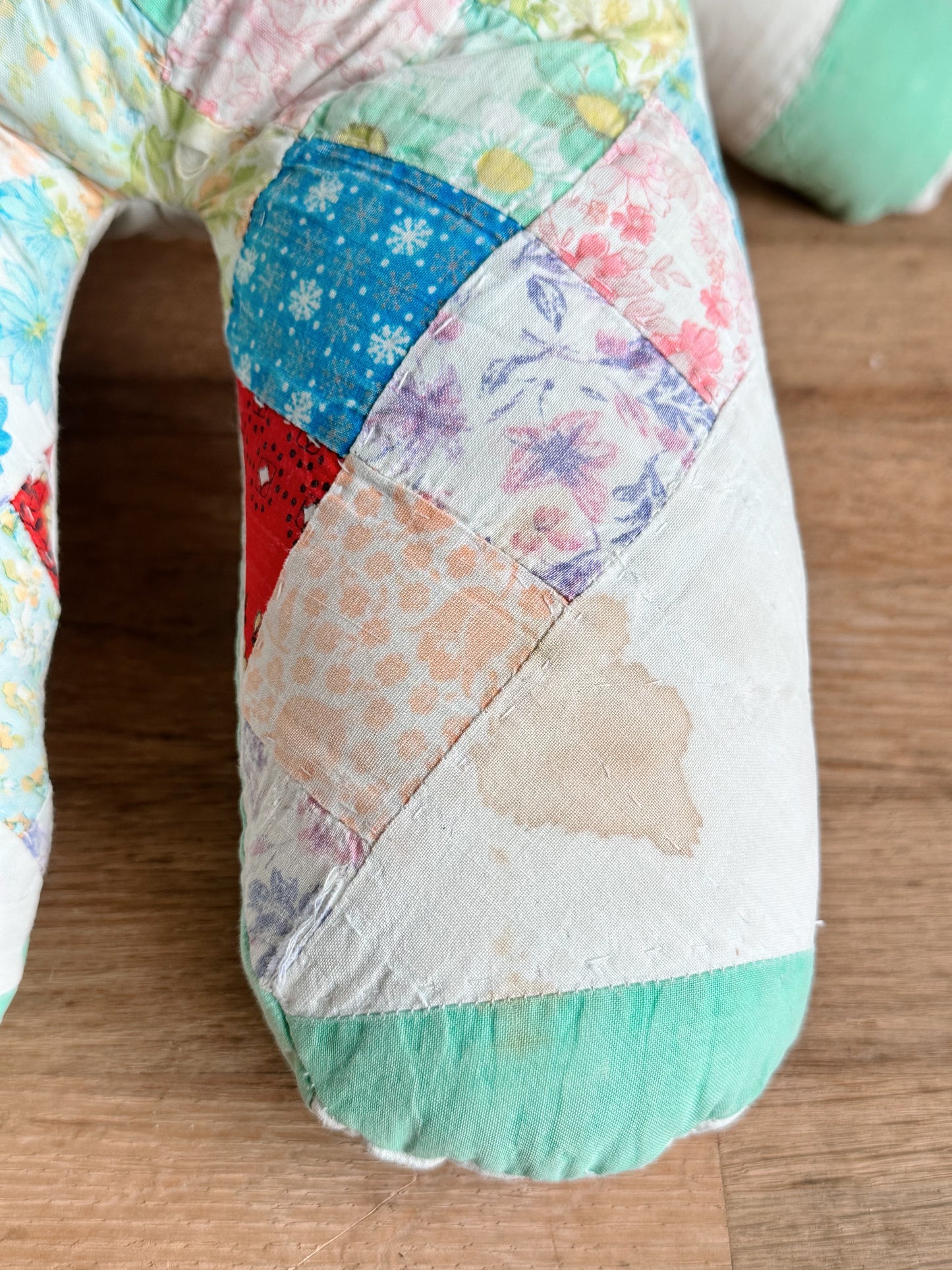 Vintage Handmade Quilt Teddy Bear