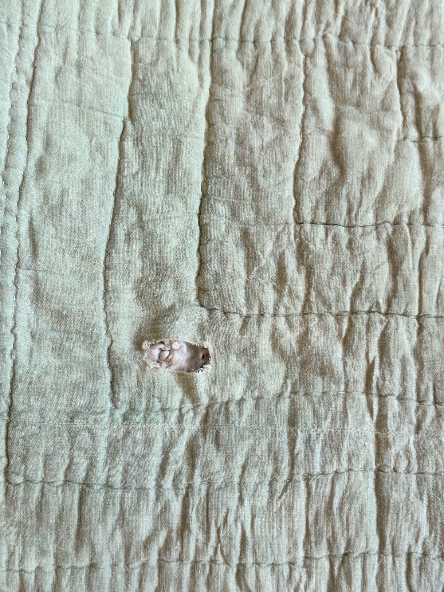 1930s Hand-Quilted Sampler Patchwork Feed Sack Quilt