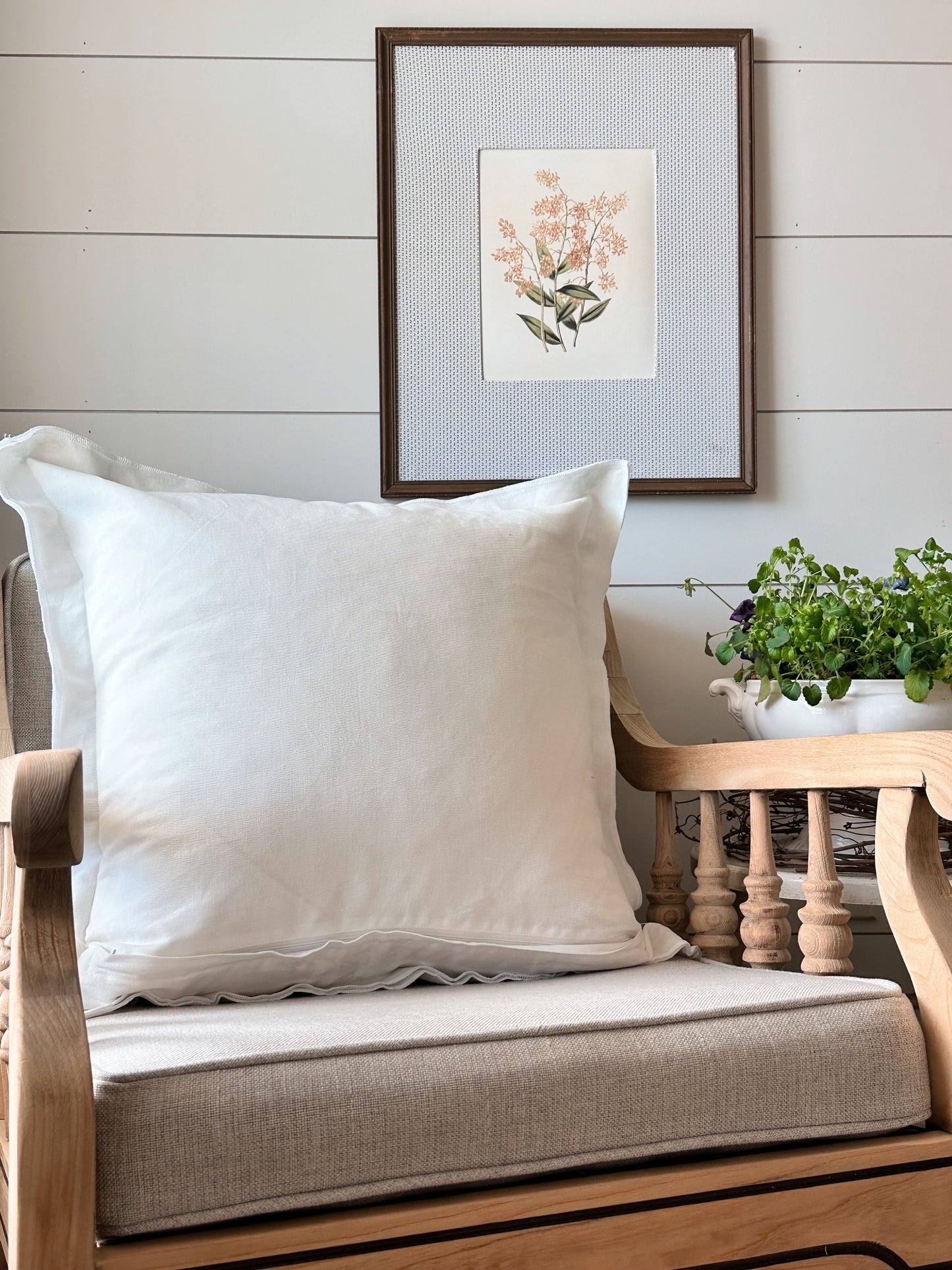 Amalthea Block Print Pillow Cover in Yellow