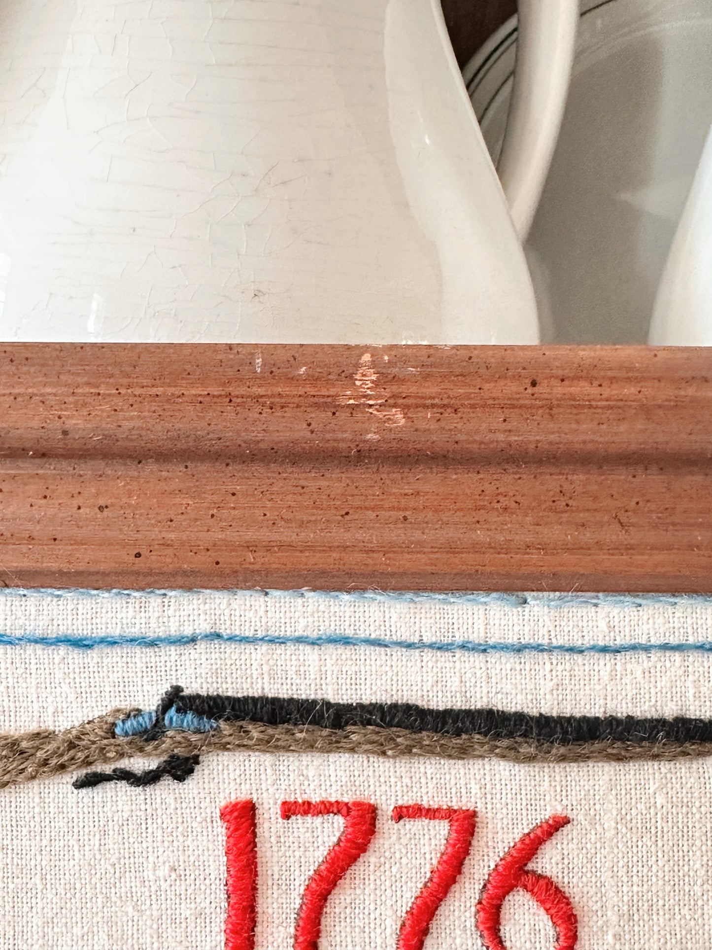 Vintage Americana Crewel Work