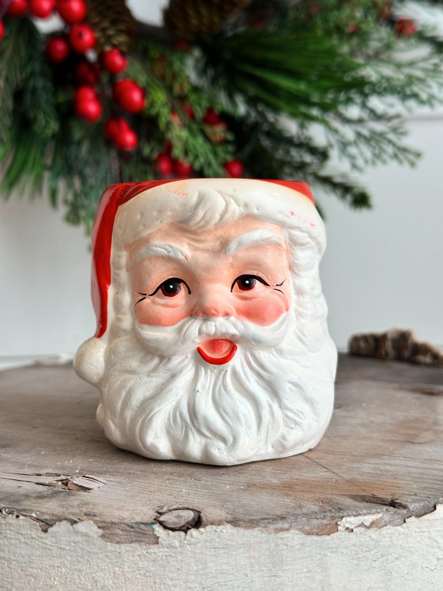 Vintage Santa Candle Holder, Japan