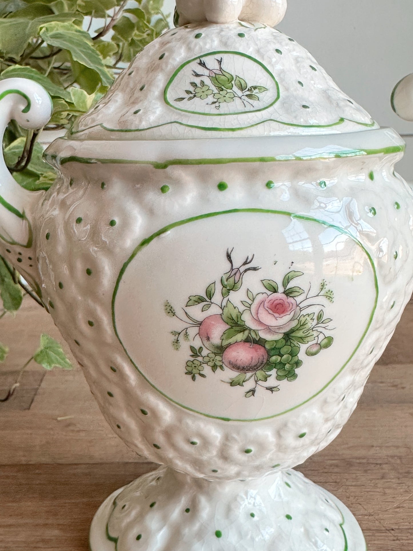 Vintage Hand Painted Sugar Pot (Japan)