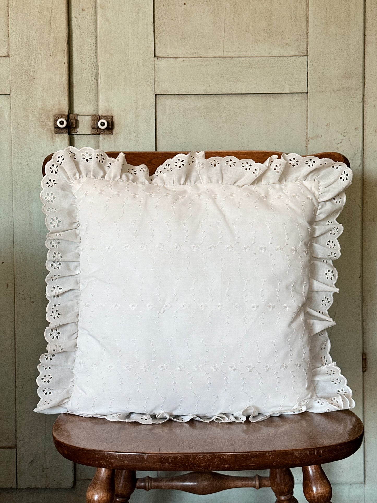 Vintage Eyelet Pillow