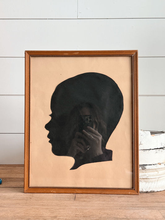 Large Vintage Hand Cut Silhouette