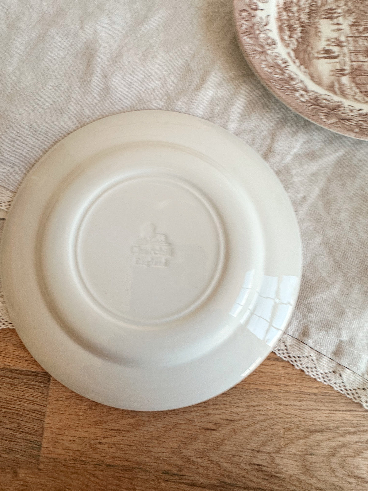 Collection of Three Vintage Churchill Dessert Plates