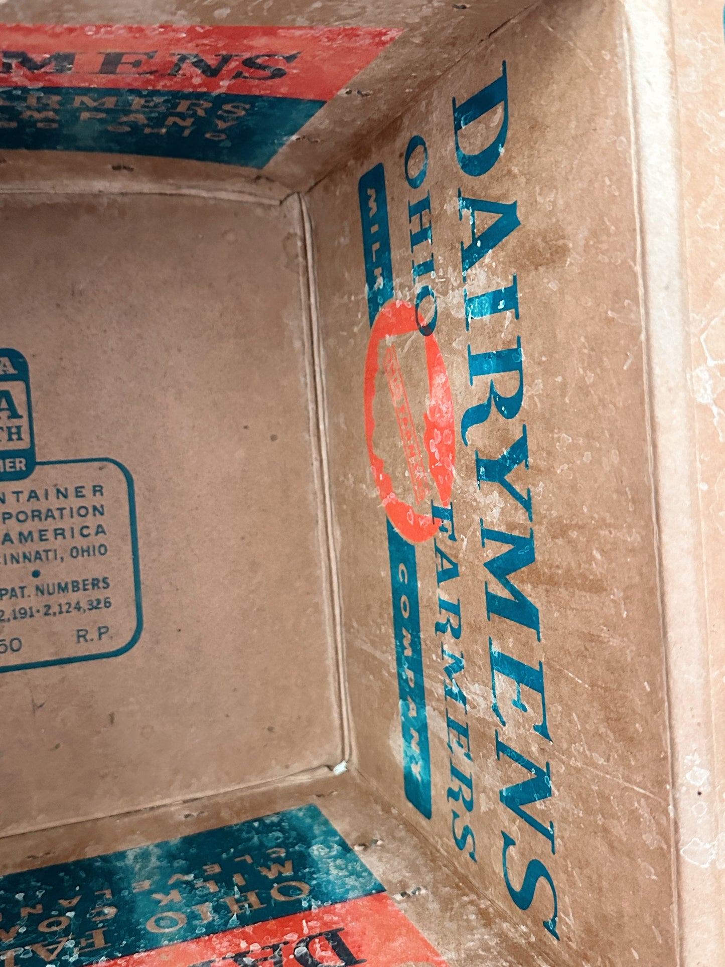 Vintage Dairy Box, Dairymen’s Ohio Farmers Milk