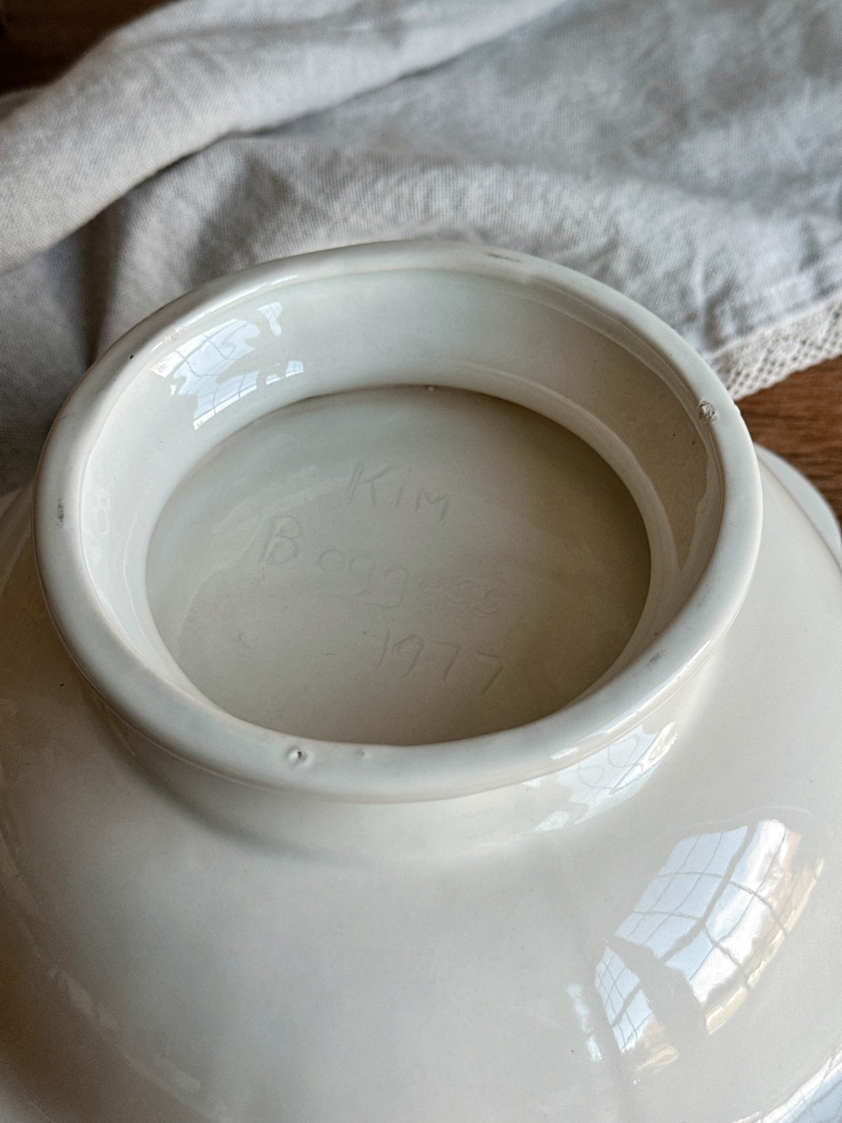 Vintage Ceramic Scalloped Dish