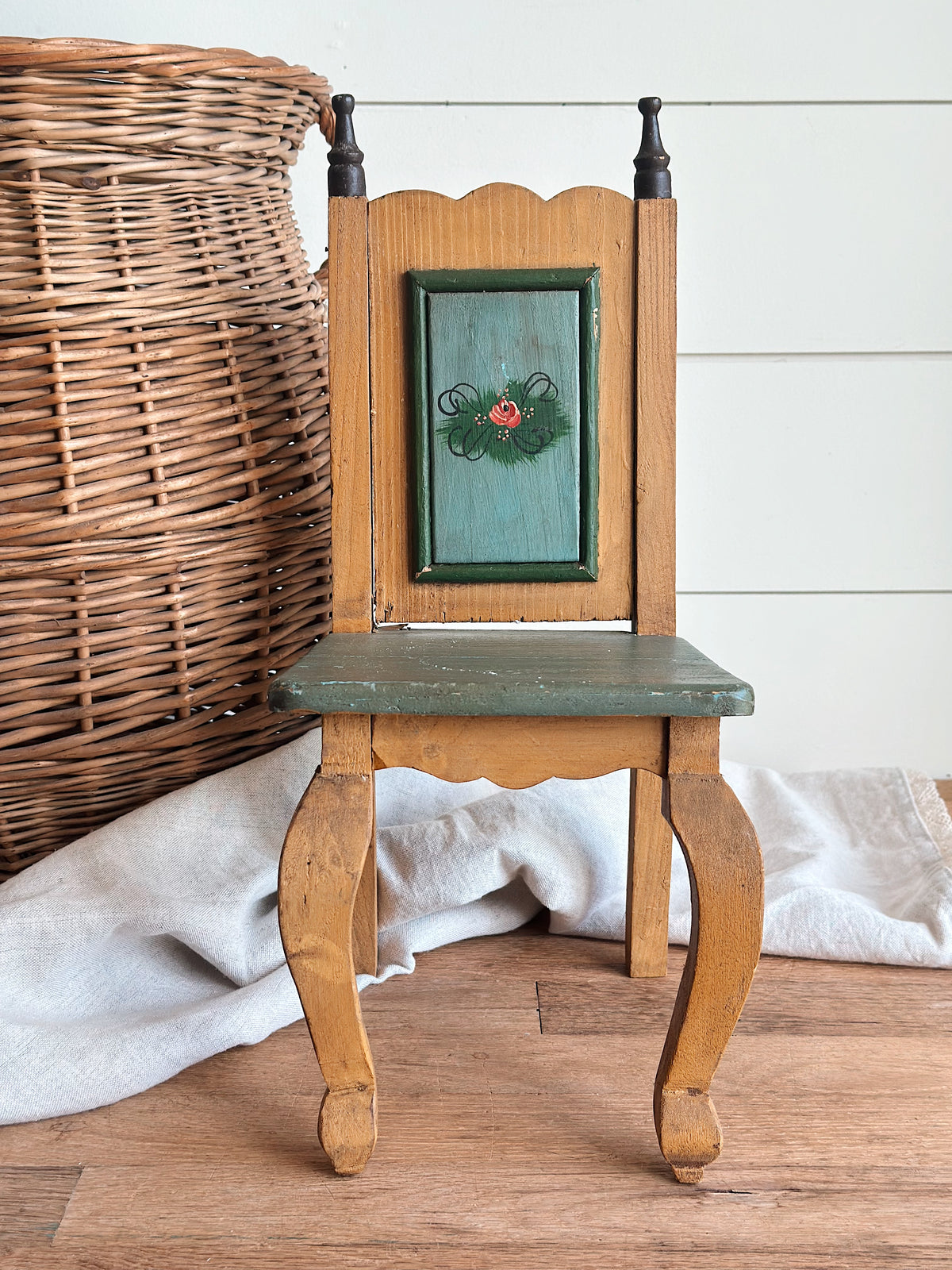 Vintage Hand Painted Doll Chair