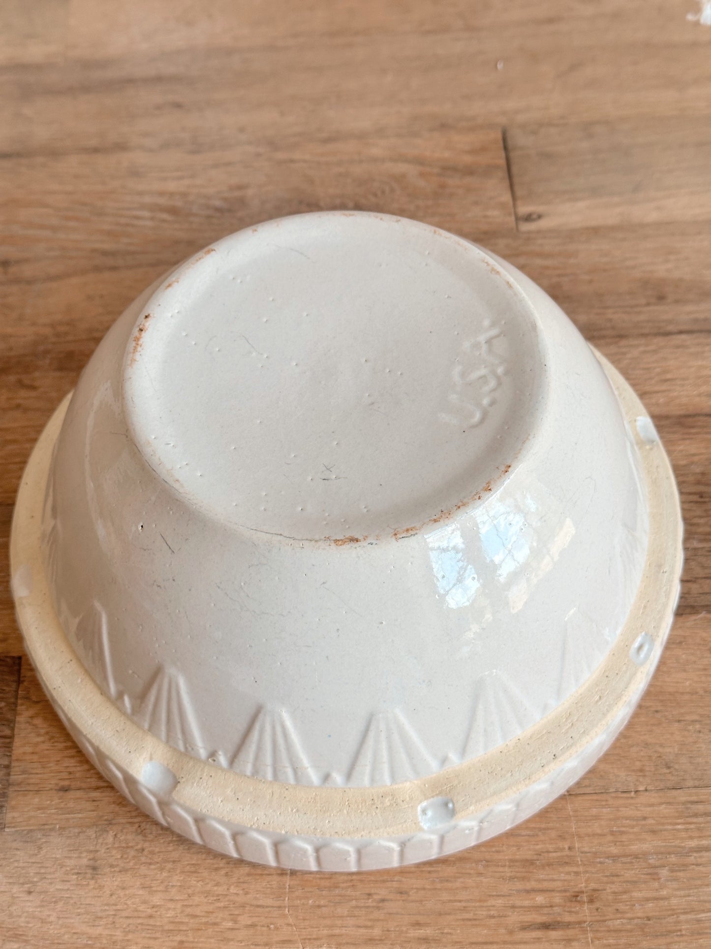 Vintage Picket Fence Stoneware Bowl