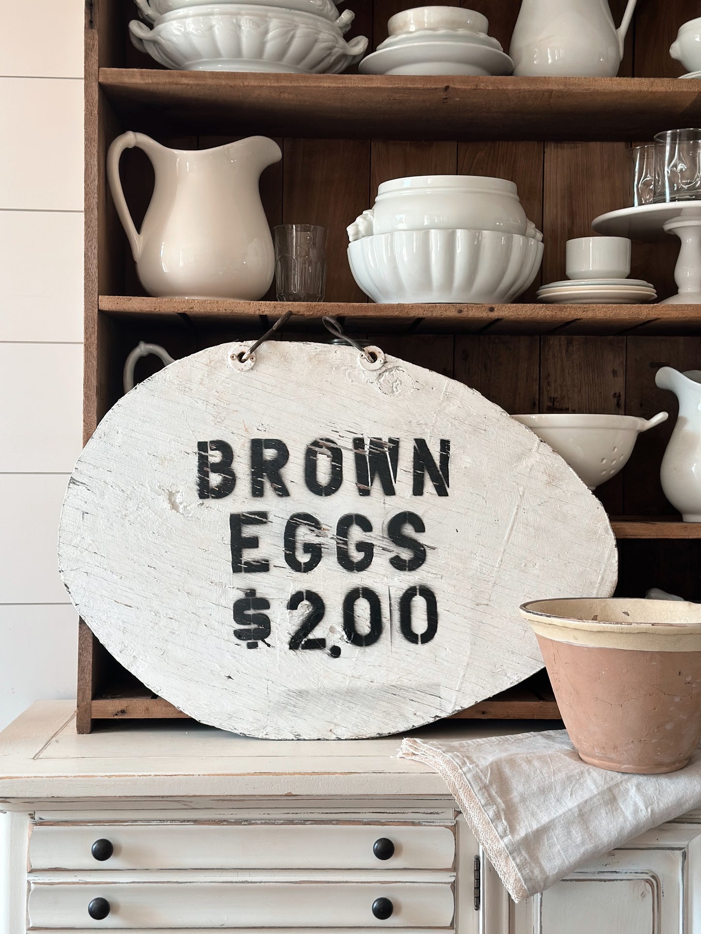 Authentic Old Double Sided Egg Sign
