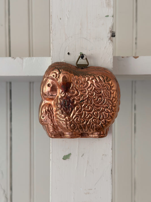 Petite Vintage Copper Lamb Mold
