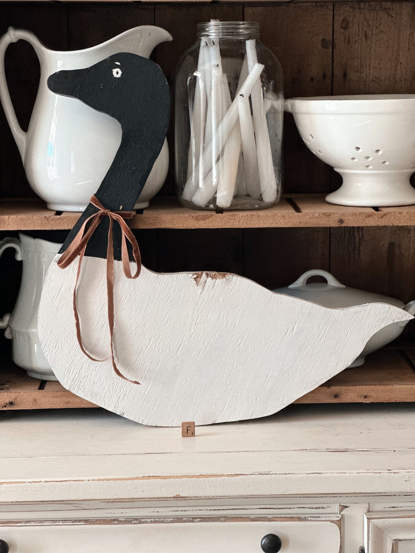 Vintage Wood Goose Decoy