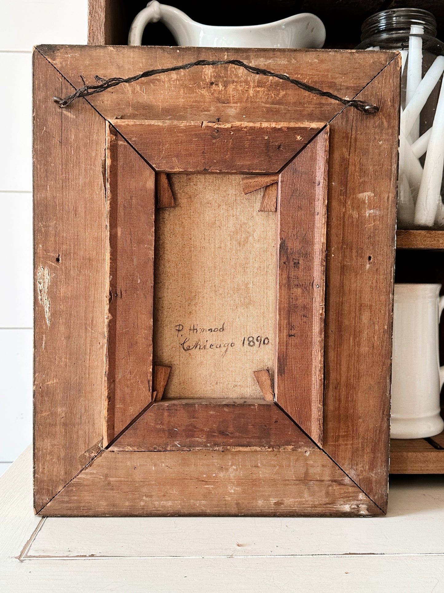 Original Antique Moody Painting of Grapes, Signed & Dated