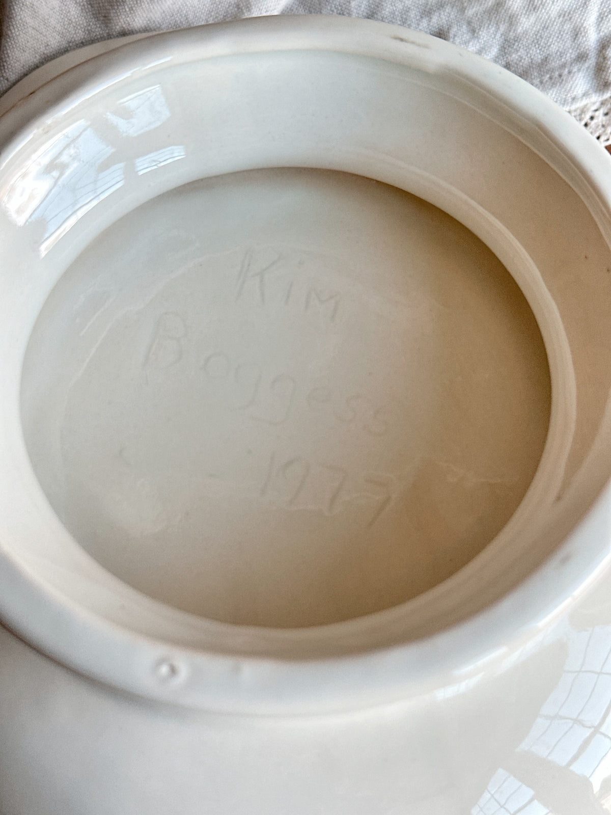 Vintage Ceramic Scalloped Dish