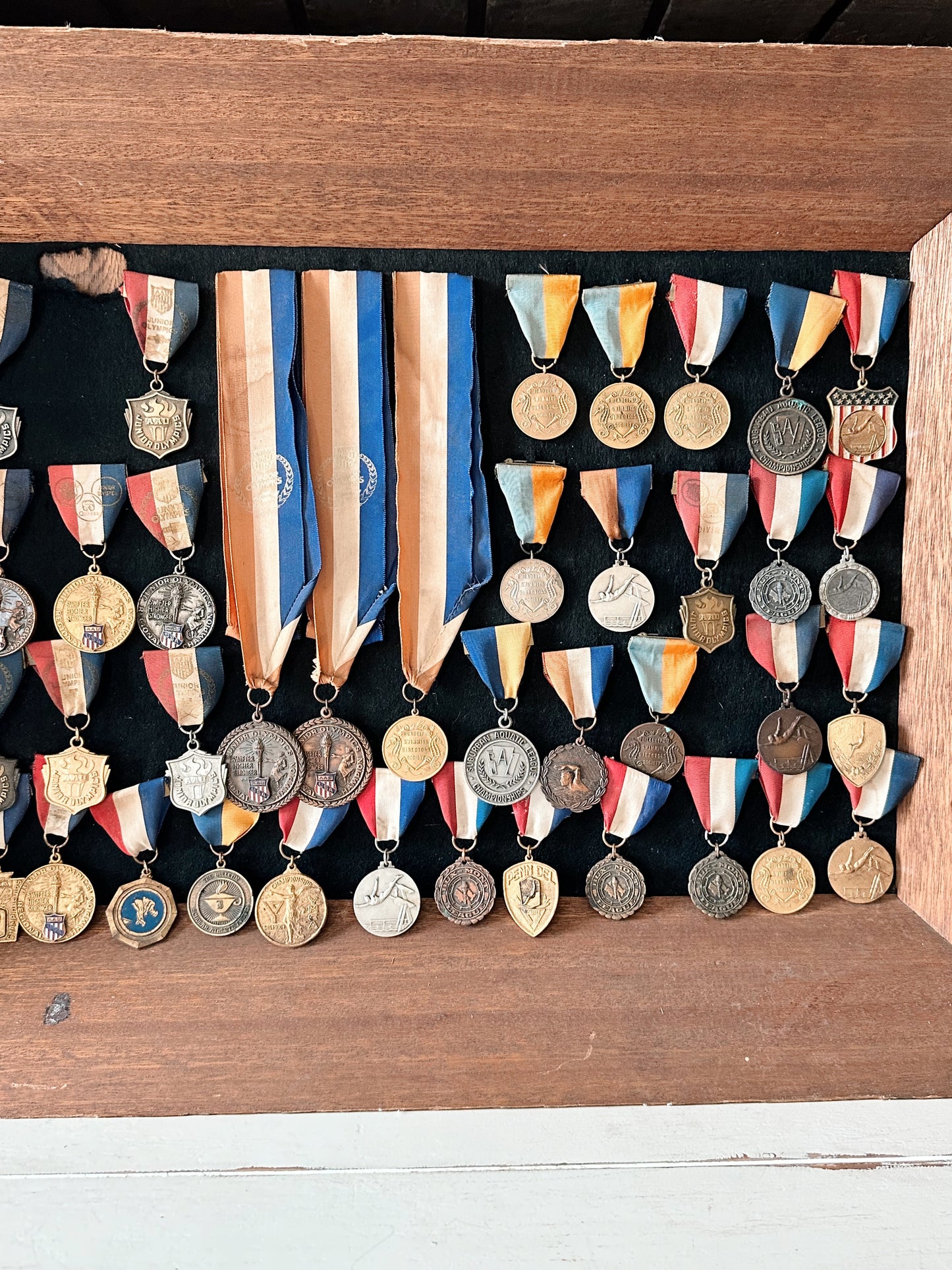 Vintage Framed Junior Olympic Medal Collection