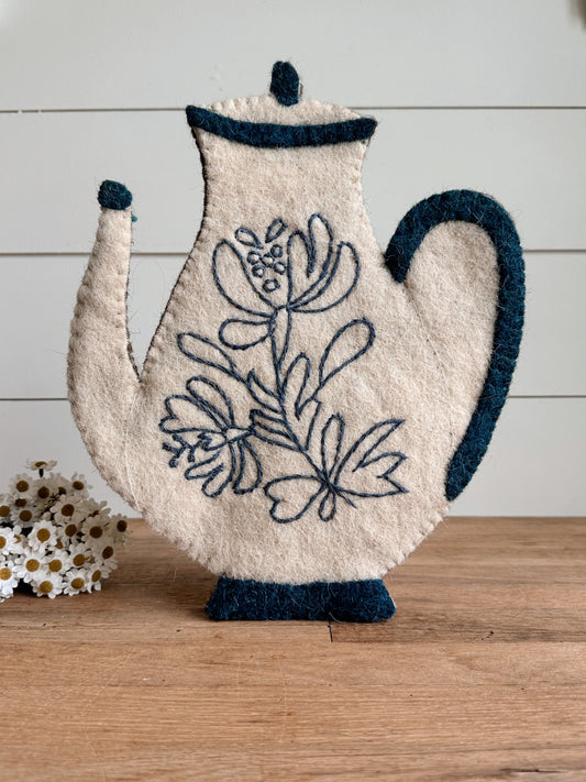 Vintage Handmade Felted Teapot