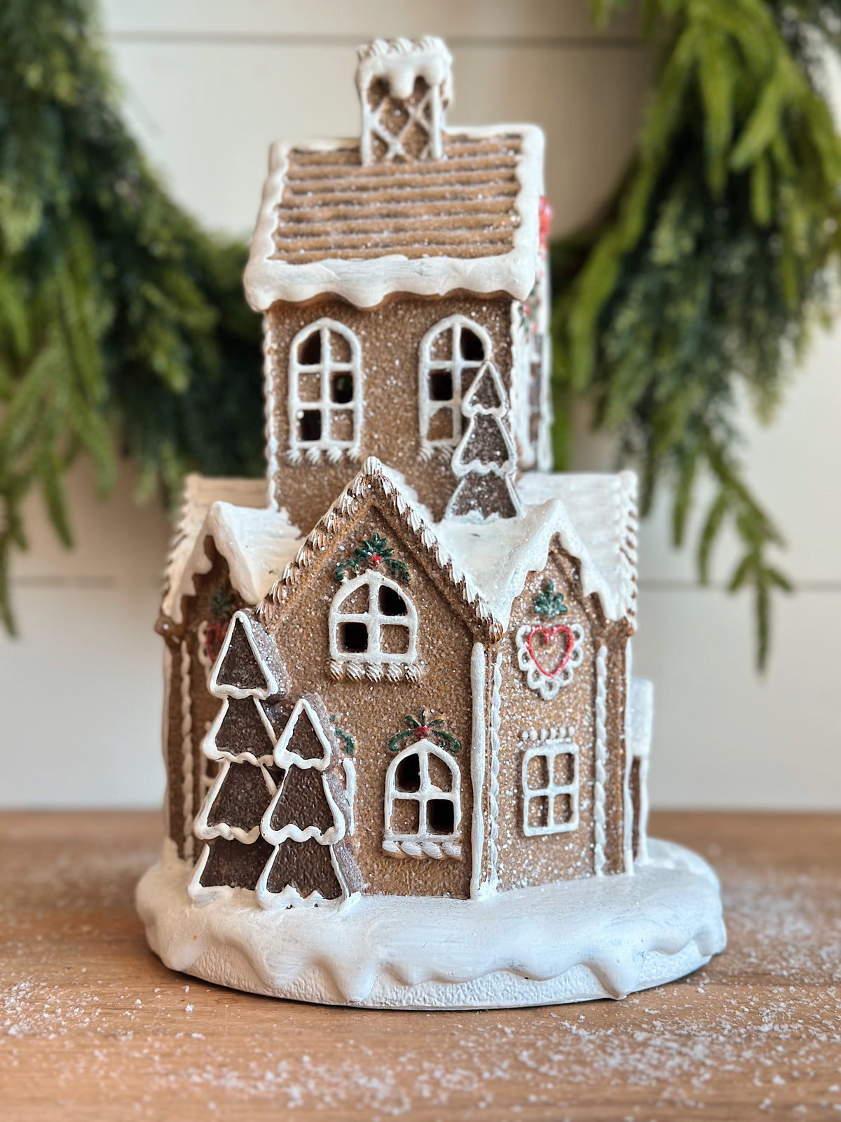 Sugared Light Up Gingerbread Mansion