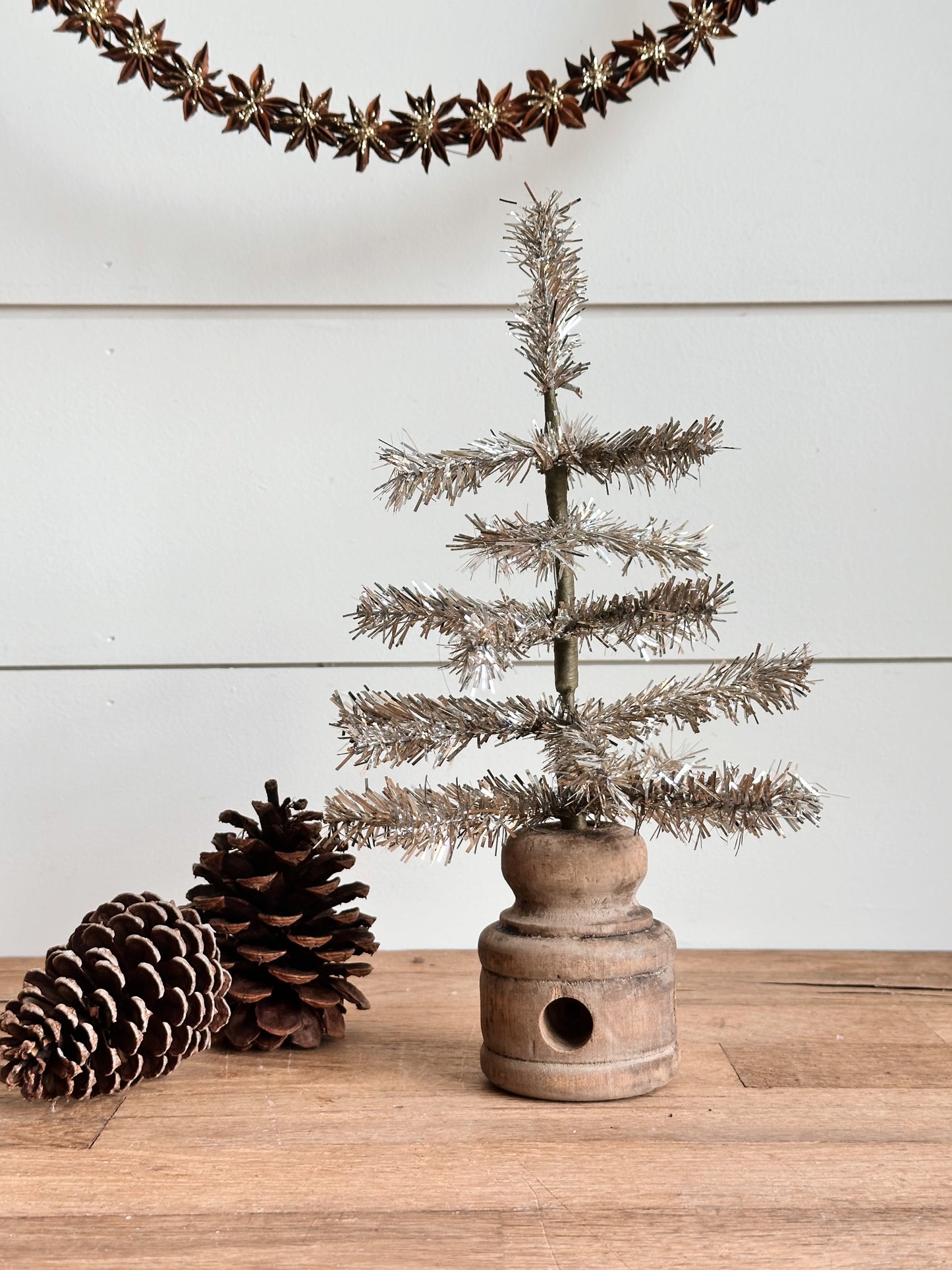 Vintage Spindle Tinsel Tree