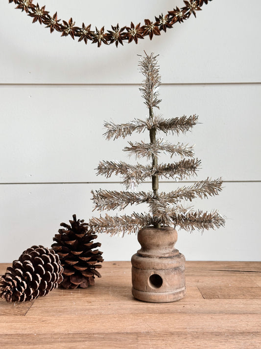 Vintage Spindle Tinsel Tree