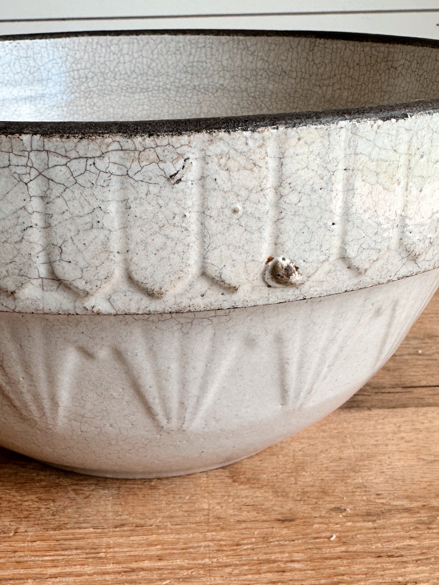 Vintage Picket Fence Stoneware Bowl