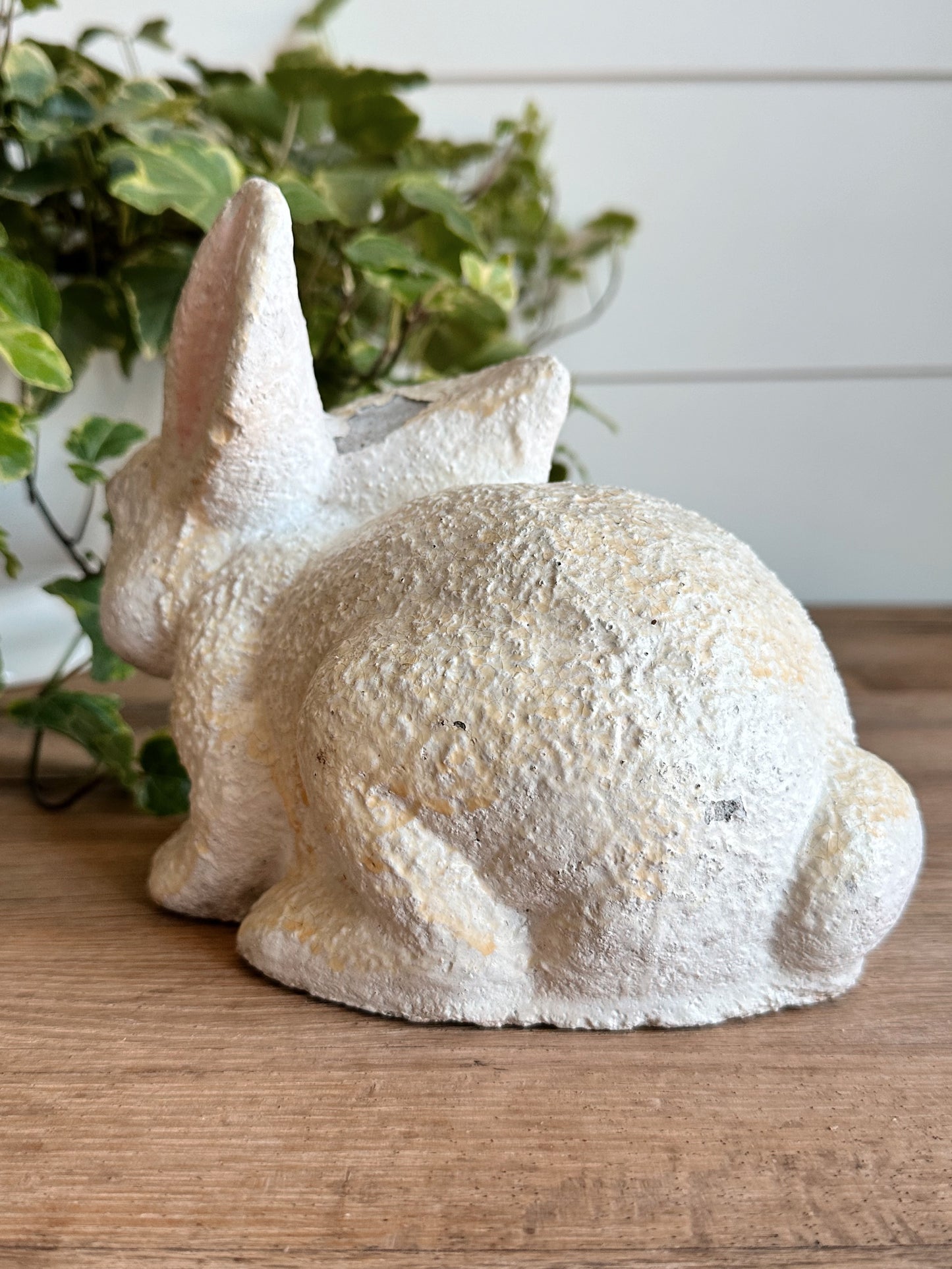 Vintage Chippy Concrete Bunny